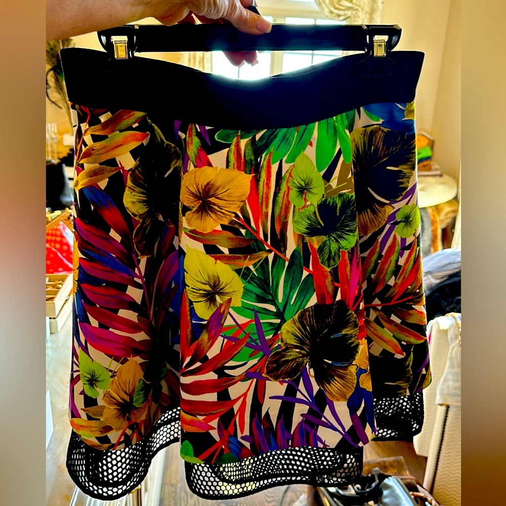 Milly Multicolor Tropical Print Skirt